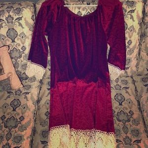 Red Velvet Camy Couture Dress